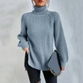 thumbnail image 4 of VEKDONE Women's Turtleneck Sweaters Slouchy Knit Chunky Sweater Winter Fashion Cable Weaving Long Sleeve Pullover, 4 of 7