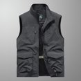thumbnail image 4 of Birdeem Mens Quick-Drying Work Clothes Jacket Solid Color Stand-Up Collar Zipper Waistcoat, 4 of 12