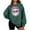Green, variant on Sweatshirts for Women Oversized Christmas Santa Claus Plush Shirt Crew Neck Long Sleeve Pullover Loose Tops