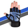 thumbnail image 6 of NIBOLOG Gym Fitness Exercise Weight Lifting Anti-Slip Wrist Wraps Palm Protector Gloves, 6 of 7