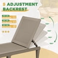 thumbnail image 2 of Devoko Set of 2 Outdoor Patio Chaise Lounge Chairs, Rattan Style, Multi-angle Adjustable Back, Light Brown, 2 of 7