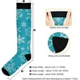 thumbnail image 3 of Coolnut Snowflakes Compression Socks for Men & Women 1 Pack, Knee High Stockings for Running, Sport, Hiking & Travel, 3 of 6