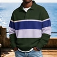 thumbnail image 6 of Horkkom Men Pullover Sweatshirt Fall Outfits Striped Sweatshirt Trendy Casual Sweatshirt L, 6 of 7