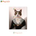 thumbnail image 1 of Cuadros de pared de retrato Vintage para sala de estar, póster nórdico, arte de pared, pintura en lienzo, decoración del hogar, gato, perro, Princesa, sin marco, 1 of 4
