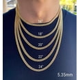 thumbnail image 5 of 14K Gold Miami Cuban Link Chain Men - 1.85mm 2.15mm 2.85mm 3.85mm 4.4mm 5.35mm Diamond Cut Thick Cuban Curb Chain - Yellow Real Gold Necklaces For Women with Lobster Clasp 16" 18" 20" 22" 24", 5 of 6