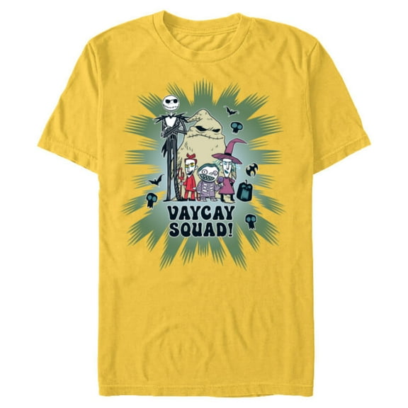 Disney Nightmare Before Christmas Trip Family Vacay Squad - Short Sleeve Blended T-Shirt for Adults - Customized-Yellow