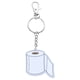 thumbnail image 1 of Rollo de papel en forma de llavero acrílico llavero transparente bolsa colgante colgante blanco (2178), 1 of 5