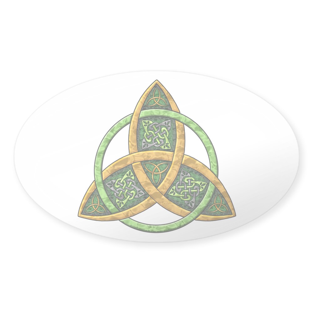 CafePress - Celtic Trinity Knot Oval Sticker - Sticker (Oval) - image 1 of 1