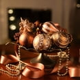 thumbnail image 6 of VALERY MADELYN Luxury Copper Gold Christmas Ornaments Set, 60ct Shatterproof Tree Decorations, 6 of 7