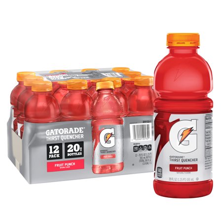 Gatorade Thirst Quencher Sports Drink, Fruit Punch, 20 oz Bottles, 12