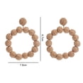 thumbnail image 2 of Pendientes colgantes de aro con bola de ratán para mujer, pendientes trenzados de paja de mimbre, pendientes de rafia, accesorios de playa de verano, regalos, 2 of 5