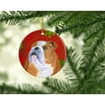 thumbnail image 2 of Carolines Treasures SS4698-CO1 Bulldog English Flocons de Neige Rouges Ornement en Céramique de Noël, 2 of 2
