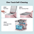 thumbnail image 6 of EUHOMY Countertop Ice Maker with Handle, 26 lbs/Day Portable Ice Machine, 9 Bullet Cubes in 6 Minutes, 2 Ice Sizes, Self-Cleaning, 1.1L Water Tank, Pink, 6 of 10