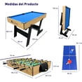 thumbnail image 4 of Mesa Multijuegos Bluelander 5 en 1, Futbolito, Billar, Ping Pong, Boliche y Curling, Juegos Intercambiables, 4 of 9
