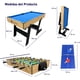 thumbnail image 4 of Mesa Multijuegos Bluelander 5 en 1, Futbolito, Billar, Ping Pong, Boliche y Curling, Juegos Intercambiables, 4 of 9