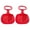 Red*4packs, variant on Cheers.US 2 Pieces Set Toys Winter Sports Snow Sled Board Anti-skid Design with Stable Base Handle Design for Children and Kid's
