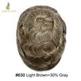 thumbnail image 2 of Lyrical Hair Toupee for Men Fine Mono Mens Toupee Human Hair Replacement Systems Monofilament with NPU Hairpiece for Man Black Brown Blonde Gray Hair Wig Unit, 2 of 6