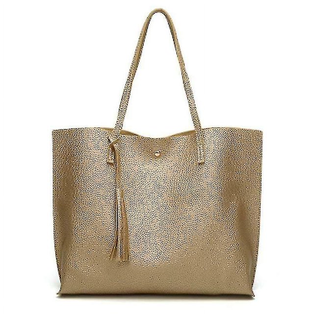 (oro) Bolso de hombro de moda para mujer Bolso grande Bolsos de oficina para mujer Bolsos de cuero de pu Hy