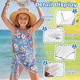 thumbnail image 5 of SEANATIVE 7-8 Year Kid Girl Swimsuit with Mesh Skirt Coverup One Piece Bathing Suit Comfortable Stretch Summer Swimwear with Adjustable Strap, Floral Pink Blue, 5 of 7