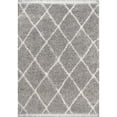 thumbnail image 3 of JONATHAN Y MERCER SHAG Mercer Shag Plush Tassel Moroccan Geometric Trellis Gray/Cream 3 ft. x 5 ft. Area Rug (MCR104C-3), 3 of 8