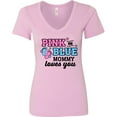 thumbnail image 3 of Inktastic Pink or Blue Mommy Loves You Women's V-Neck T-Shirt, 3 of 5