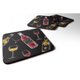 thumbnail image 1 of Juego de 4 posavasos de espuma Treasures Red & White On black, 3,5, multicolor Caroline's Treasures  BB5197FC, 1 of 1