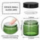 thumbnail image 2 of Frascos de vidrio KEYWING Green de 60 ml con tapas negras, paquete de 35, 2 of 6