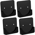 thumbnail image 1 of 4 Pcs Support de Tringle de Bain Adhésif Support de Tringle de Rideau de Douche Mural, Noir, 1 of 7
