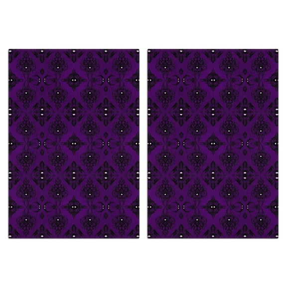 2 Pcs Funny Kitchen Towels,Purple Black Ornament Eye Pattern Microfiber Dish Towels,Kitchen Tea Towels,Kitchen Towel Set (18" X 26")
