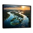 thumbnail image 2 of Designart "Botswana s Okavango Delta II" Landscapes Floater Framed Canvas Art Print, 2 of 7