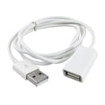 thumbnail image 2 of Naierhg White PVC Metal USB 2.0 Male to Female Extension Adapter Cable Cord 1m 3Ft, 2 of 8