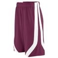 thumbnail image 2 of Augusta Sportswear M Boys Triple-Double Game Shorts Maroon/White 1046, 2 of 2