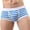 Blue, variant on IYTR Breathable Boxers With Side Openings Mens Boxer Briefs Mid Waist Briefs Stripe Briefs Blue S