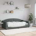 thumbnail image 1 of vidaXL Lit de Jour Gris Foncé 100x190 cm Tissu, 1 of 5