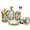 6pcs Green, variant on 6pcs Green Glass Bathroom Accessories Set