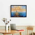 thumbnail image 2 of Awypu  Modern Wall Art  Sunrise Over the Sea Nature Picture Ready to Hang Canvas Wall Art for Living Room, 2 of 4