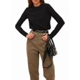 thumbnail image 2 of Cotton Long Sleeve Tee Shirts for Women Slim Fit Tshirts Basic Tops Crewneck Layering Undershirts Black M, 2 of 8