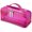 Bright Pink, variant on Portable Makeup Bag Zippered Makeup Water-resistant Organizer PVC Open Flat with Handle/Divider Pocket Travel Toiletry Organizer Pouch For Travel Daily Use,Green