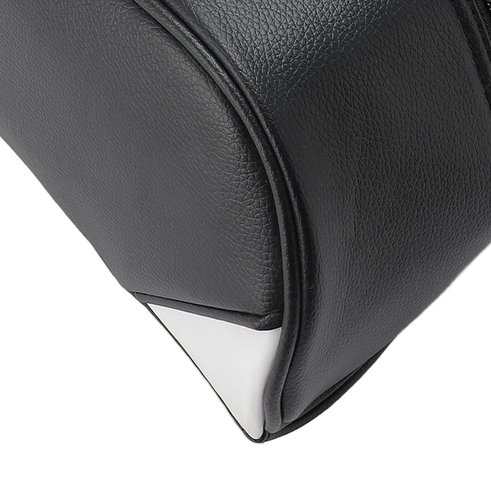 YAHHU Premium PU Leather Golf Shoe Carrier Bag for Travel & Storage - Water Resistant, Multifunctional Portable Organizer with Handle, Black, Fits Large Shoes, 15.7 x 9.4 x 3.1 Inches
