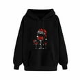 thumbnail image 4 of Craaazy Christmas Womens Hoodies Pocket Long Sleeve Hooded SweatShirts Christmas Printed Drawstring Tops Gifts For Women, 4 of 4