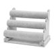 thumbnail image 1 of Organizador de joyas de terciopelo de 3 niveles, soporte para pulseras y expositor, desmontable. Gris, 1 of 9