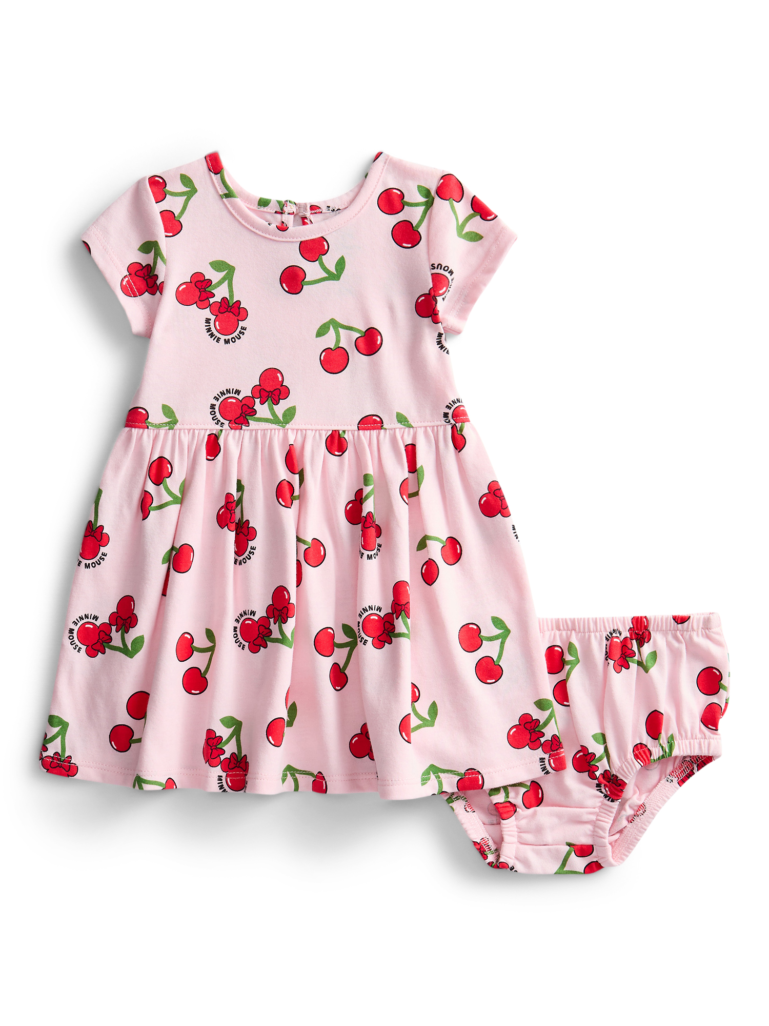 Minnie Mouse Baby Girl Allover Print Dress with Diaper Cover
