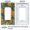 thumbnail image 3 of Yayeee Rocker Switch Wall Plate 1-Gang 4.6"x2.9" Home Decorative Outlet Cover, Flowers and Dog, 3 of 6