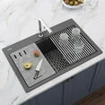 thumbnail image 3 of Ruvati Granite Composite Workstation Drop-in Topmount Kitchen Sink Urban Gray, 3 of 5