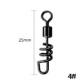 thumbnail image 1 of 100Pcs Fishing Lure Connector with Screwed Snap Fish Rolling Swivels Corkscrew, 1 of 8