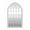 White Distressed Window Pane Geometric Arched 36" x 1" x 60", variant on DecMode 36" x 60" White Distressed Window Pane Wall Mirror