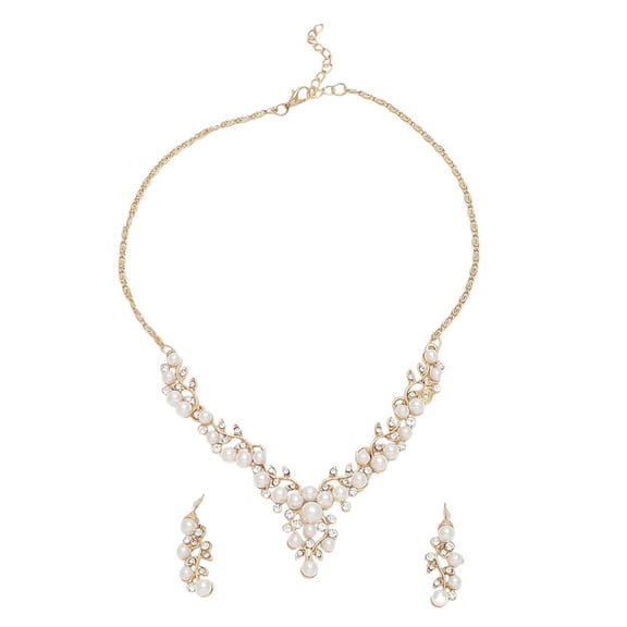 SOHI Women's Gold-Plated Pearl Jewellery Set