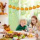 thumbnail image 5 of Decoraciones de fiesta de Acción de Gracias | Banderas de calabaza y pavo de otoño | Set de Banner de Papel Multicolor para Fiestas | 8 piezas | Decoración colgante temática de otoño | 6.7x6.7, 5 of 6