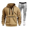 thumbnail image 2 of Zylarhe Men's Autumn And Winter Two Piece Hooded Sweatshirt Hooded Sweatshirt And Pants Set X Suit, 2 of 3