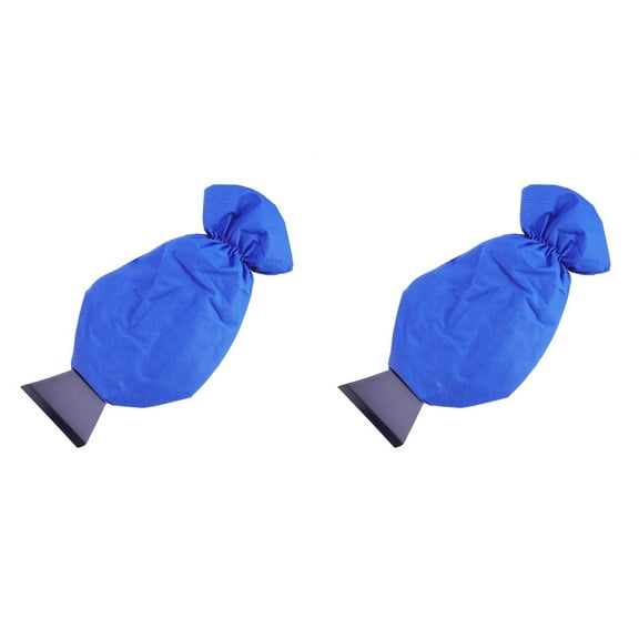Qiysamall 2-Pack Car Snow Scraper Gloves with Ice Scraper and Snow Shovel for Auto Window Cleaning and Vehicle Care Tool
